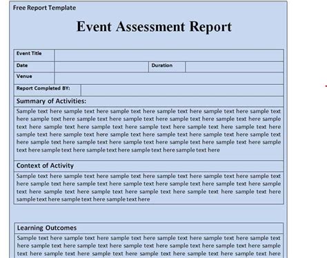 it assessment report template word